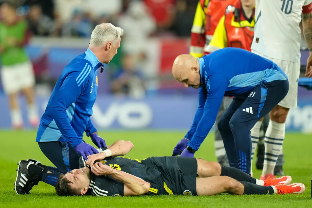 Scotland’s Tierney injured, will returns to Arsenal for treatment
